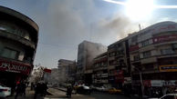 ببینید: / اولین فیلم از آتش‌ سوزی در یکی از ساختمان‌ های قدیمی خیابان طالقانی تهران
