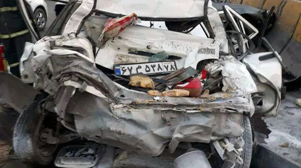 تصادف زنجیره ای در اتوبان بابایی