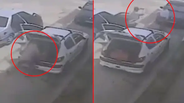 فیلم باورنکردنی از سرقت پژو 206 در روز روشن / همه تماشاچی بودند