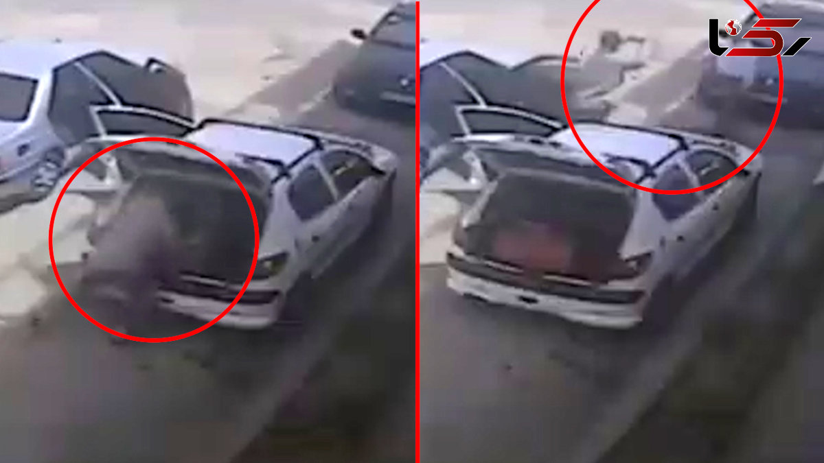 فیلم باورنکردنی از سرقت پژو 206 در روز روشن / همه تماشاچی بودند