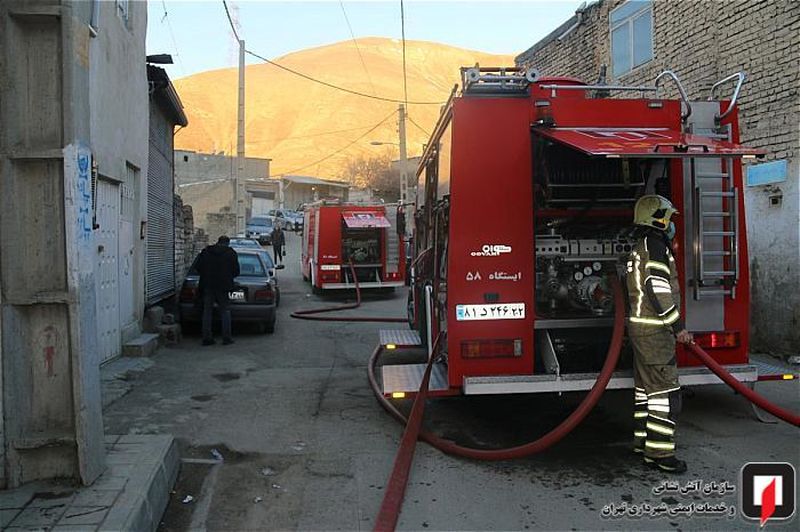 کارگاه مبل سازی آتش سوزی تهران