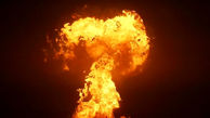 فیلم لحظه انفجار  میدان گازی  در دریای خزر