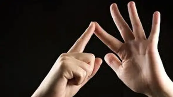 زبان اشاره با انگشت ها سخن می گوید