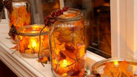 باورتان می شود با شیشه های دور ریختنی بتوانید این شمع های پاییزی زیبا را درست کنید!؟ 
