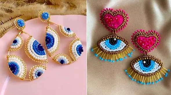 15 طرح دست‌ ساز گوشواره چشم نظر؛ زیبا، خاص و رنگارنگ