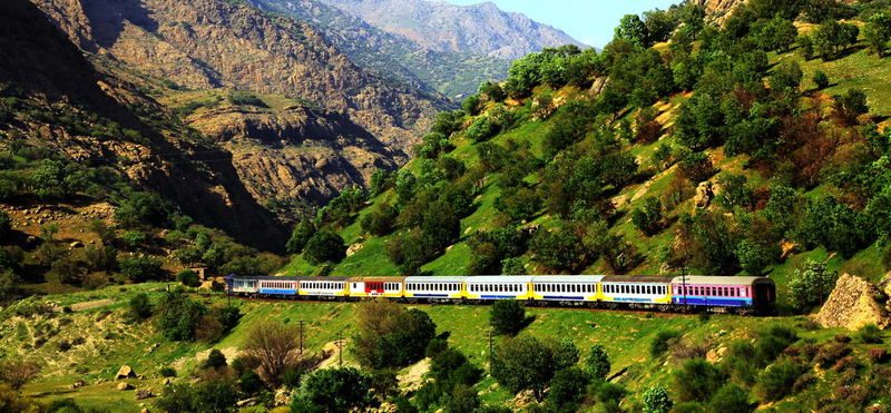 A-Train-Passing-Through-The-Nature-