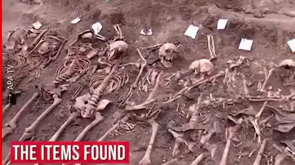 کشف گور دسته جمعی سربازان آذربایجانی با دست و پای بسته + فیلم