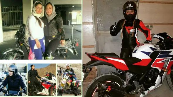 اقدام زشت بازیگر زن معروف با بدلکار موتور سواری + عکس