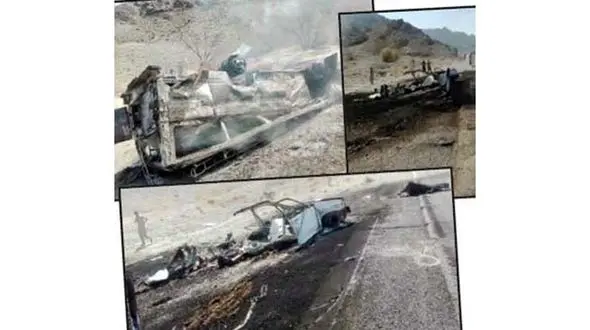 کودک یکساله داخل پراید جزغاله شد / راننده با این خودرو بنزین قاچاق می کرد + عکس