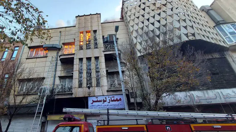 آتش سوزی صبحگاهی در سینما ایران لاله زار