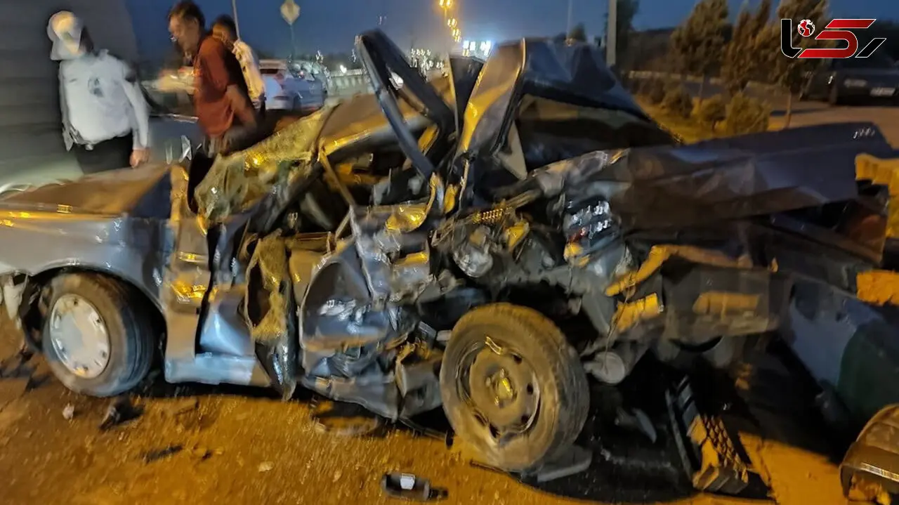 3 عکس از پژوی پوکیده در ورامین / این مرد باید می مرد