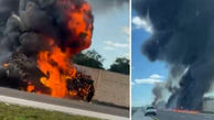 سقوط هولناک هواپیما در فلوریدای آمریکا + فیلم