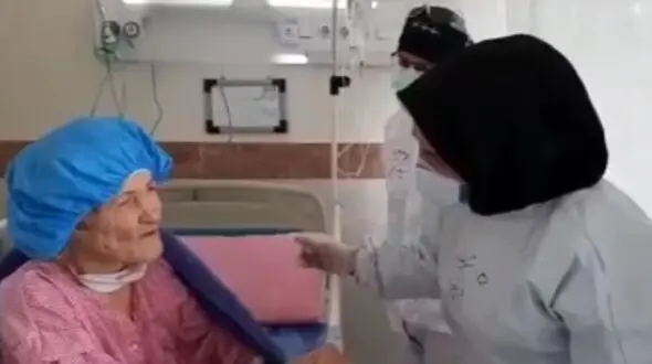 مادربزرگ 111 ساله کرونا را شکست داد + فیلم