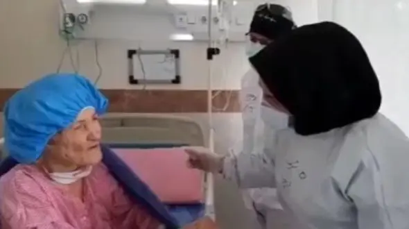 مادربزرگ 111 ساله کرونا را شکست داد + فیلم