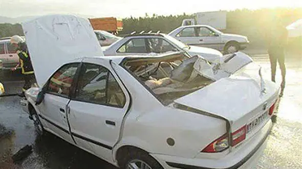 صحنه تصادف سرمربی تیم فوتبال سرشناس شمال کشور+ تصویر