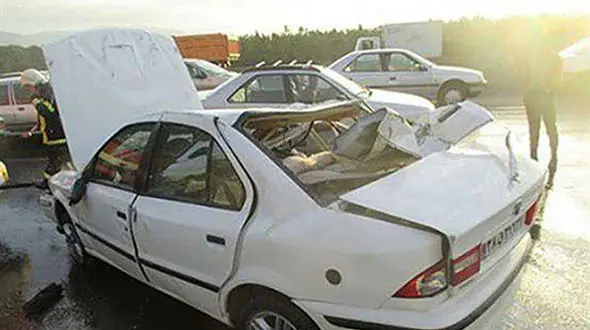 صحنه تصادف سرمربی تیم فوتبال سرشناس شمال کشور+ تصویر