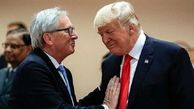 ترامپ، رئیس کمیسیون اروپا را با بوسه شوکه کرد !+عکس