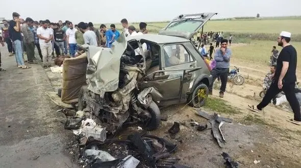 عکس تصادف مرگبار در جاده آق قلا