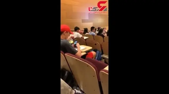 نیمرو پختن دانشجو سر کلاس استاد + فیلم