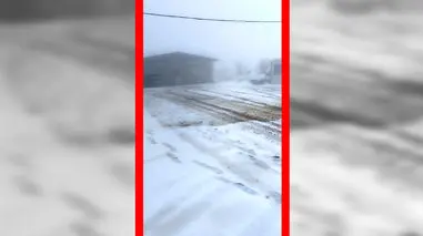 فیلم بارش برف دیروز در معدن طلای آقدره