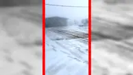 فیلم بارش برف دیروز در معدن طلای آقدره