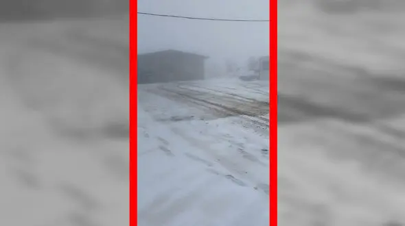 فیلم بارش برف دیروز در معدن طلای آقدره