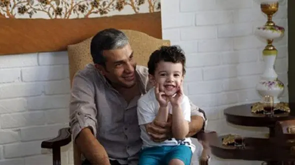 آریا عظیمی نژاد / عکس های لو رفته از آریا عظیمی نژاد و همسر و فرزندش