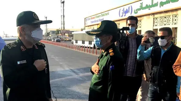 فرمانده کل سپاه پاسداران وارد خوزستان شد