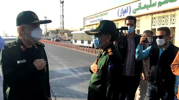 فرمانده کل سپاه پاسداران وارد خوزستان شد