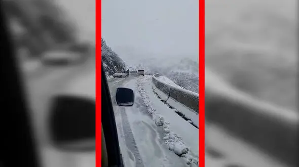 فیلم رانندگی در مسیر سخت مریوان به سقز