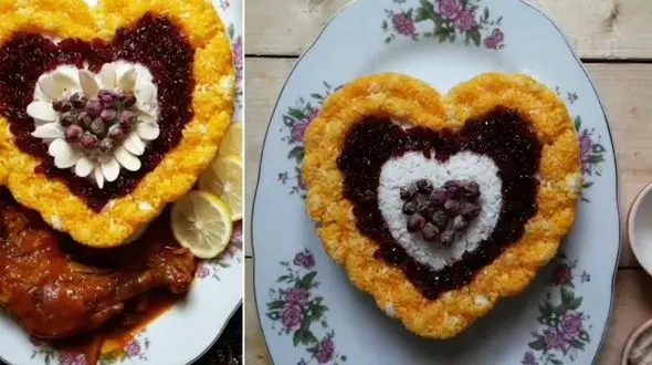 تزیین پلو ایرانی با قالب های جالب+فیلم