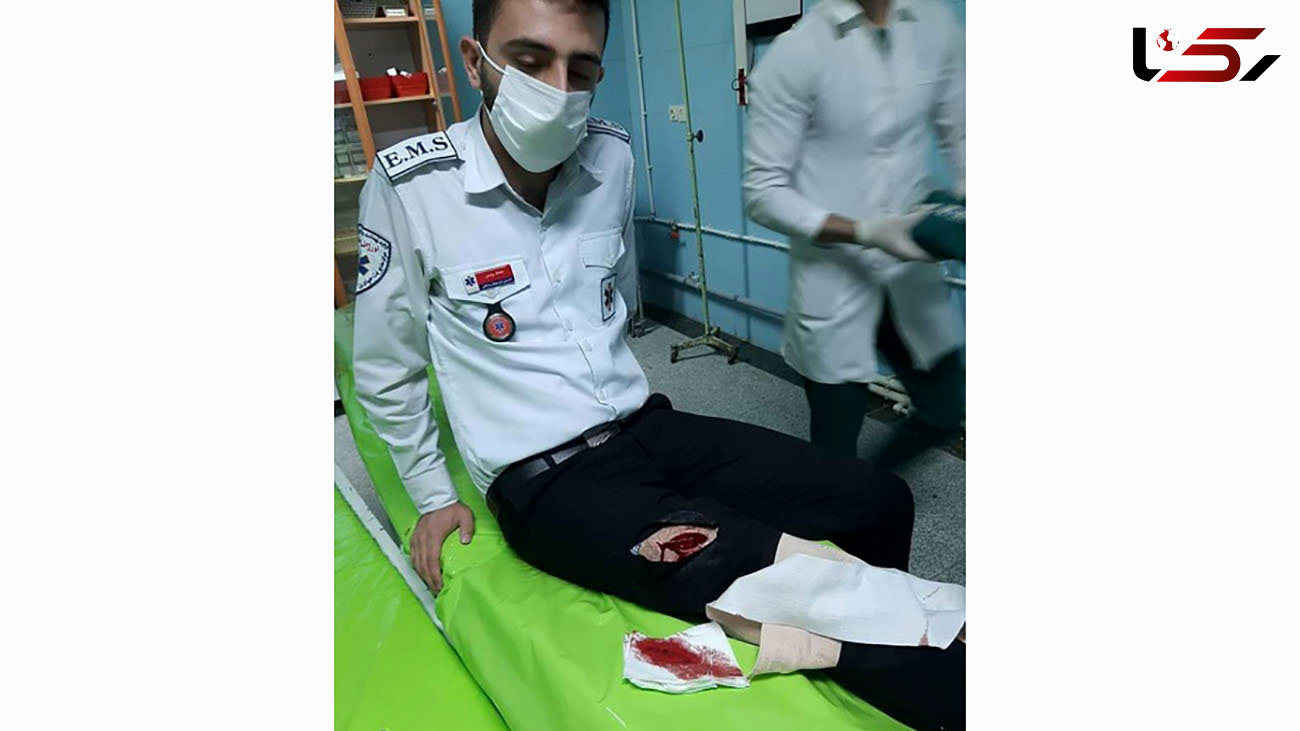 حمله مردان ناشناس با چاقو به اورژانسی های سقز +عکس