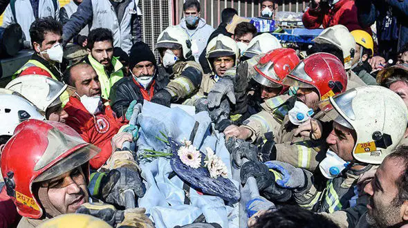 نهمین پیکر شهید آتش نشان پیدا شد / بغض در پلاسکو