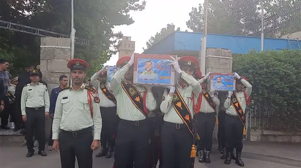 مراسم وداع با پیکر 3 مامور شهید تهران