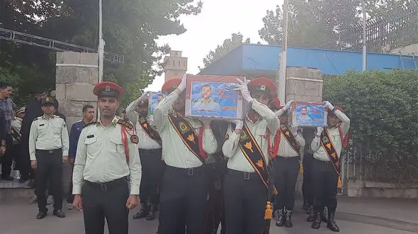 مراسم وداع با پیکر 3 مامور شهید تهران