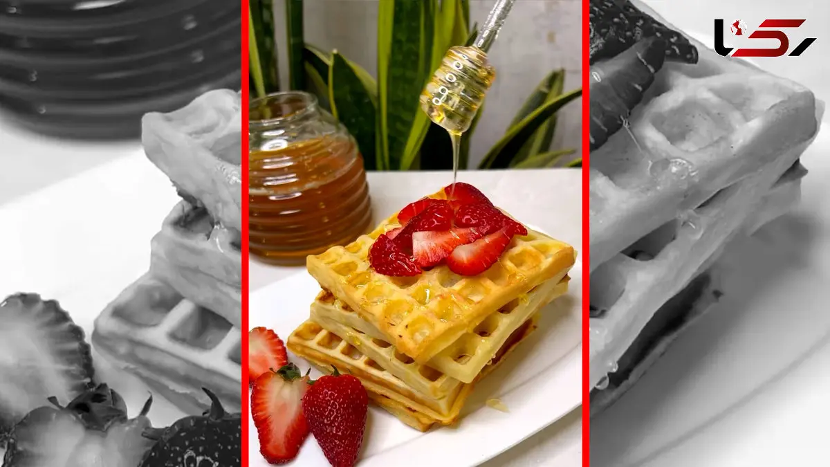فیلم طرز تهیه وافل خونگی بدون دستگاه