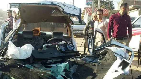 تصادف خونین جاده بوکان- میاندوآب 2 کشته داد + عکس 