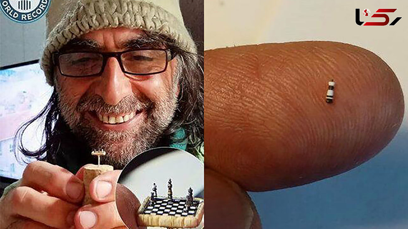 کوچکترین شطرنج دنیا به اندازه یک عدس