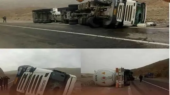 2 مصدوم در تصادف جاده دهبکری + عکس 