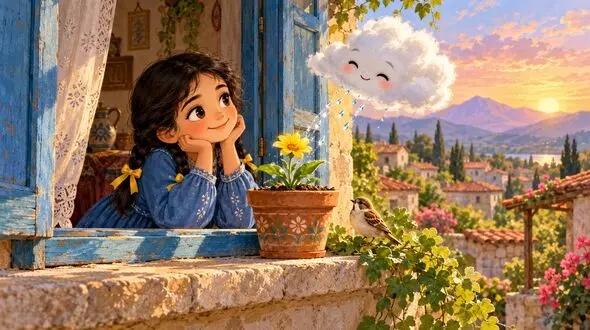 داستان شب برای کودکان / ابر کوچولو و پتوی آبی / قصه درمانی 