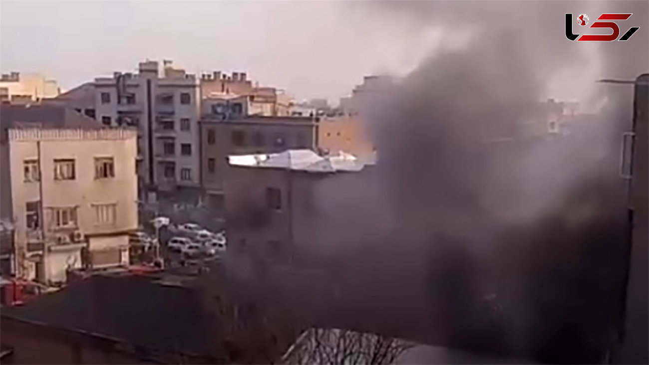 آتش سوزی  در دروازه دولت تهران + فیلم 