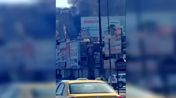 فیلم آتش سوزی مجدد در یک مرکز تجاری دیگر در عراق 