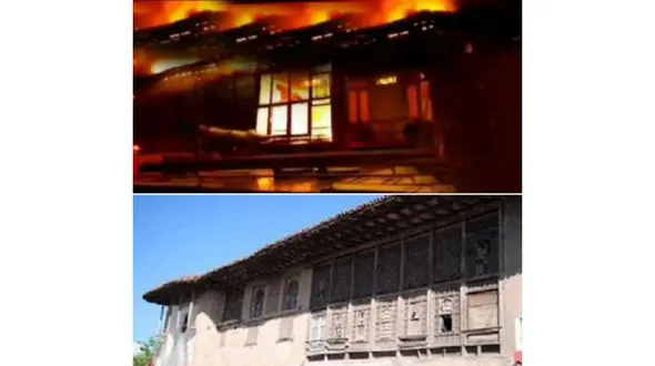 یک خانه تاریخی دیگر در آتش سوخت + فیلم