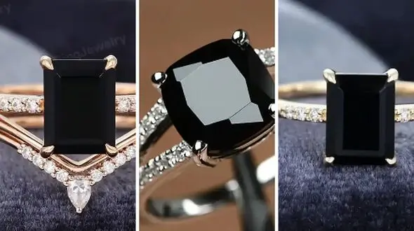 15 مدل انگشتر با سنگ‌ های سیاه؛ از شیک‌ ترین‌ ها برای مهمانی تا گزینه‌ های روزمره