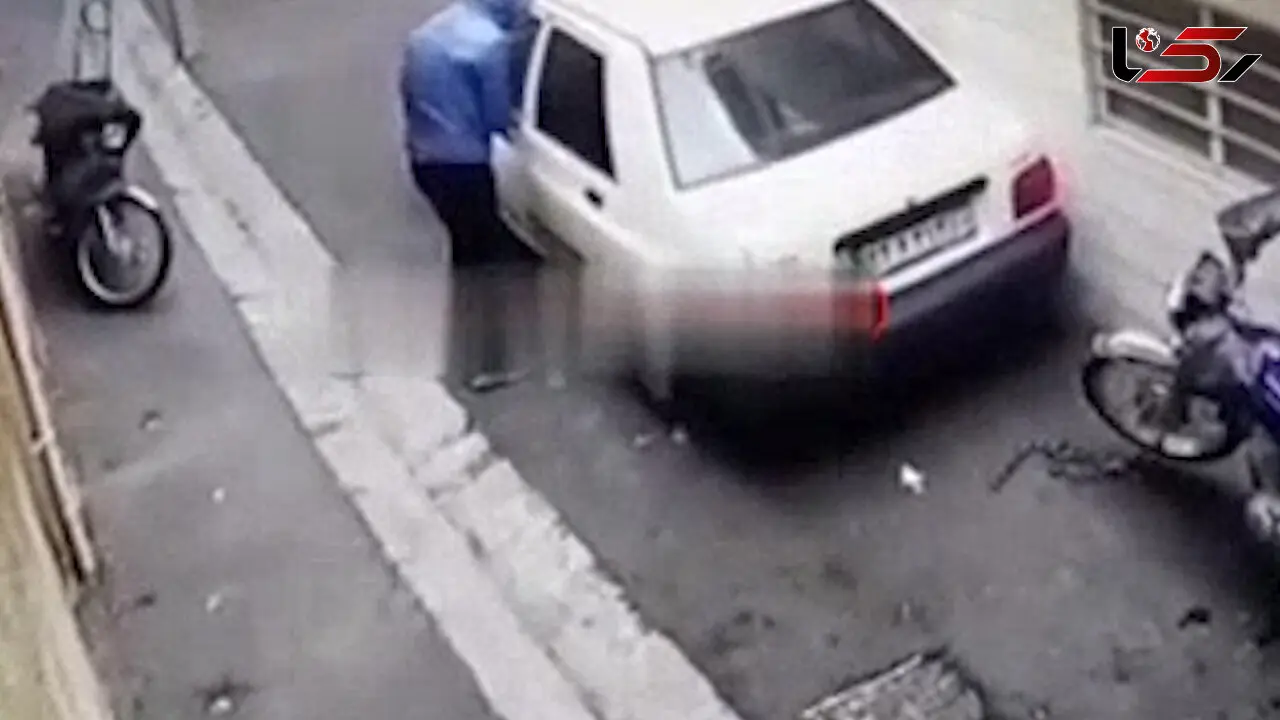 فیلم لحظه دزدی خونسردانه جوان تهرانی در روز روشن!