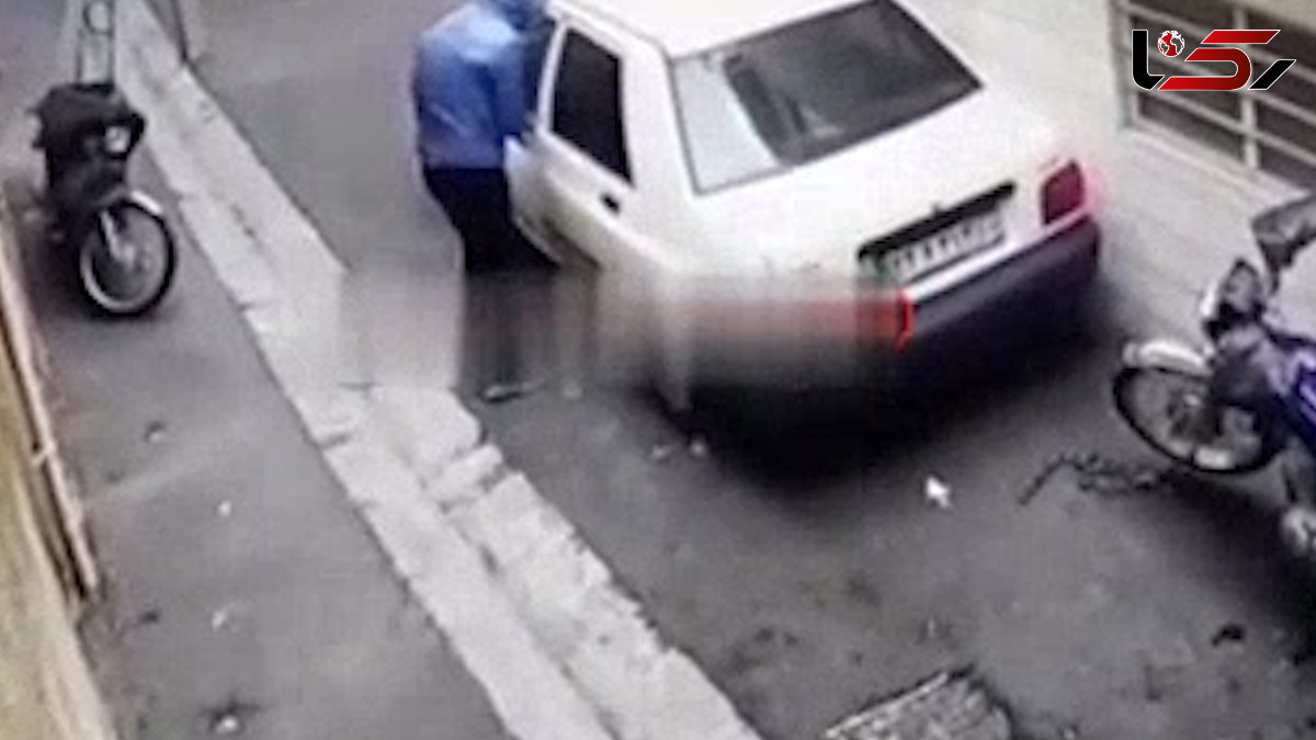 فیلم لحظه دزدی خونسردانه جوان تهرانی در روز روشن!