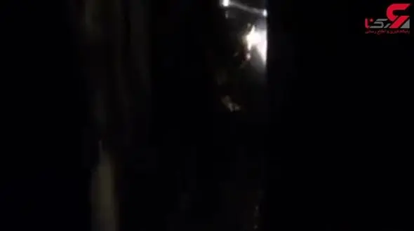 فیلم آتش سوزی در یک واحد اقامتی در خیابان شیرازی مشهد