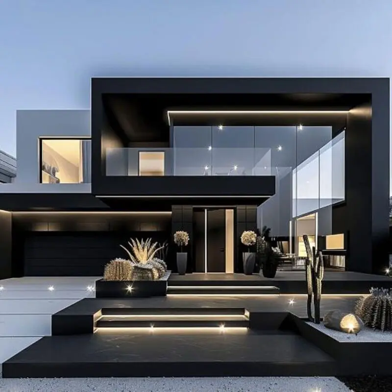 بهترین طراحی نما با رنگ مشکی