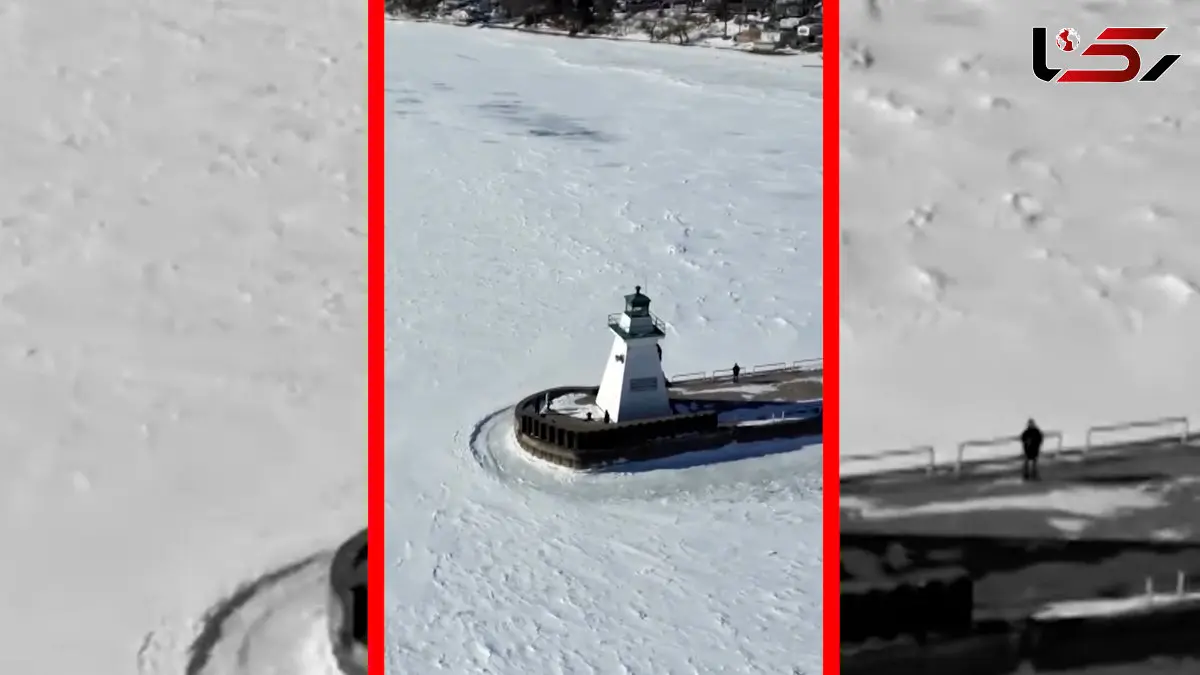 فیلم خیره کننده پهپادی از دریاچه یخ زده