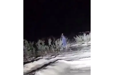 پایان دلهره‌آور حادثه سیلاب در هرمزگان / زوج جوان روی سقف خودرو نجات یافتند + ویدیو